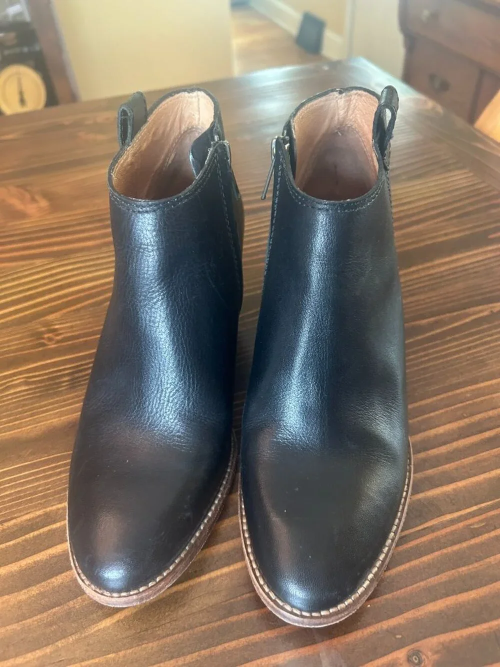 Madewell Black leather Ankle Boots 6.5